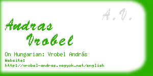 andras vrobel business card